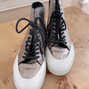 ✨Alexander McQueen Silver and White Sneakers✨